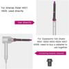 1 Pair 20mm Long Hair Curling Barrels for Dyson Airwrap Styler, with 2 Adapter Rings, Compatible with Dyson
