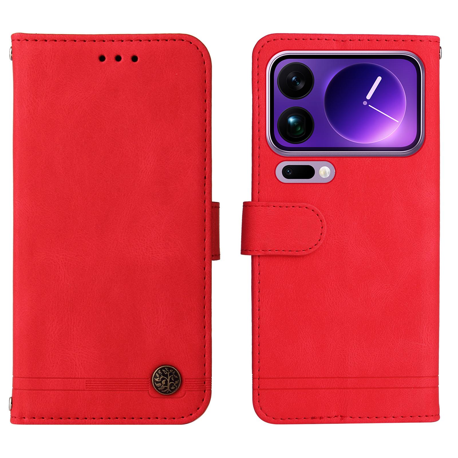 

For Xiaomi 17 Pro Max Leather Wallet Cases Skin Touch Phone Cover Stand with Strap