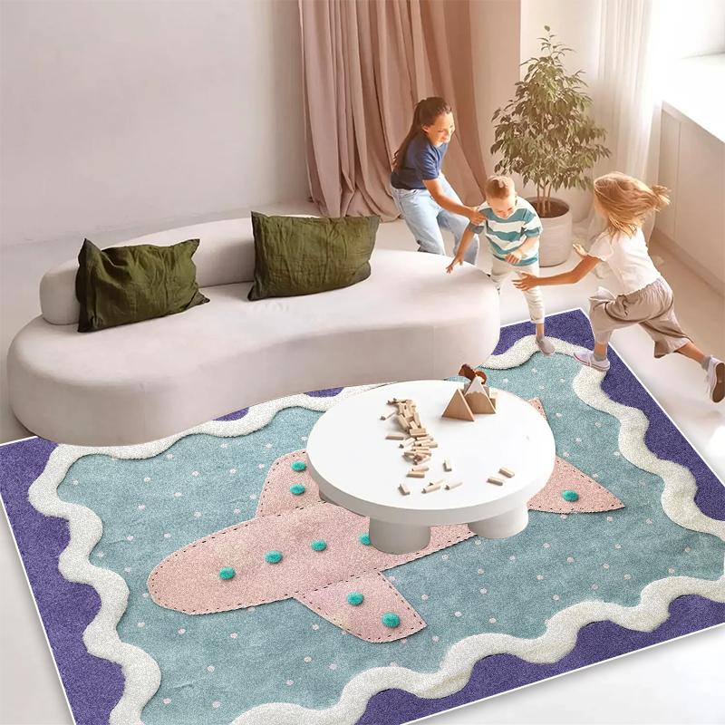 Modern Geometric Comfortable Soft Rug for Living Room Decoration Large Bedroom Cloakroom Carpets Washable Children's Play Mat