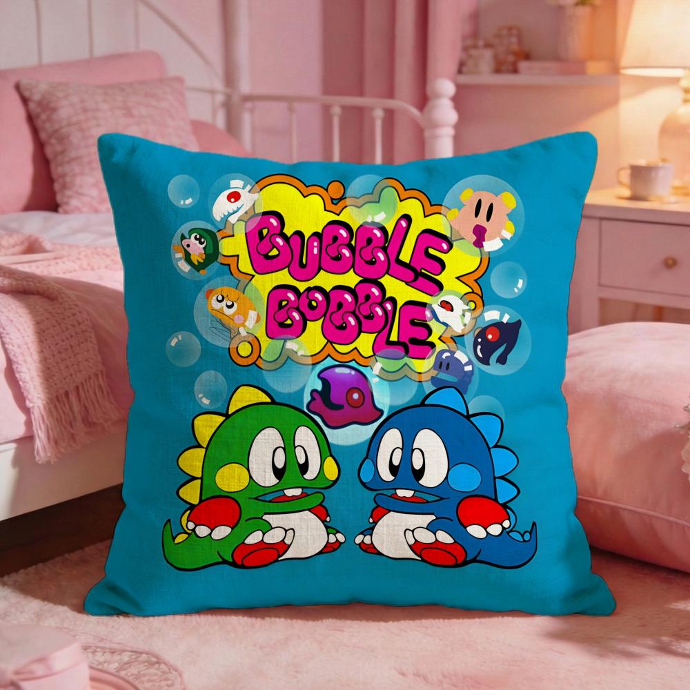 BBubbles Bobbles Game Cute Cushion Cover Premium Comfort Reversible Pillow Cove Two In One Design For Any Room Car Interior