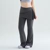 Women's High Waist Yoga Skirt Pants - Hip-Lifting Flare Trousers for Pilates & Fitness (Plus Size Available)