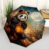 1pc Pumpkin Panda Halloween Festival Gift Umbrella Automatic Opening/Closing, Portable Folding Design, 8-Bone Iron Frame Outdoor Umbrella for Fan