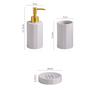 Modern Yellow Ceramic Toiletry Set Household Lotion Bottle Mouthwash Cup Soap Dish Bathroom Accessories Portable Soap Dispenser