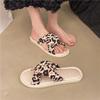Fashion Summer New Round Toe Open Toe Leopard Print Soft Sole Non-slip Wear-resistant Flats Women's Fashion Sandals