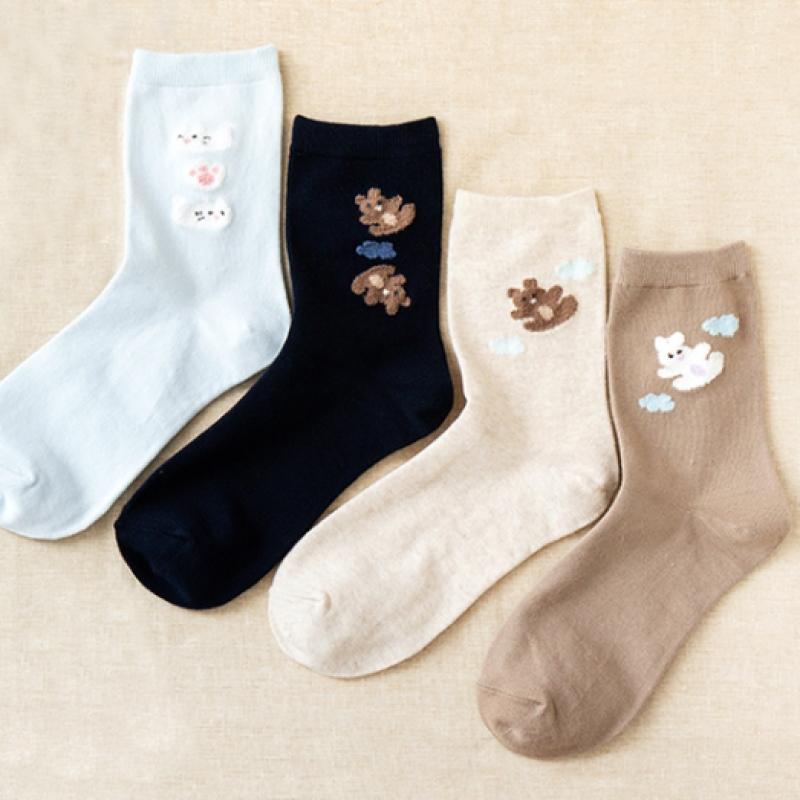 DaiSo Tactel Animal Point Women S Long SockS
