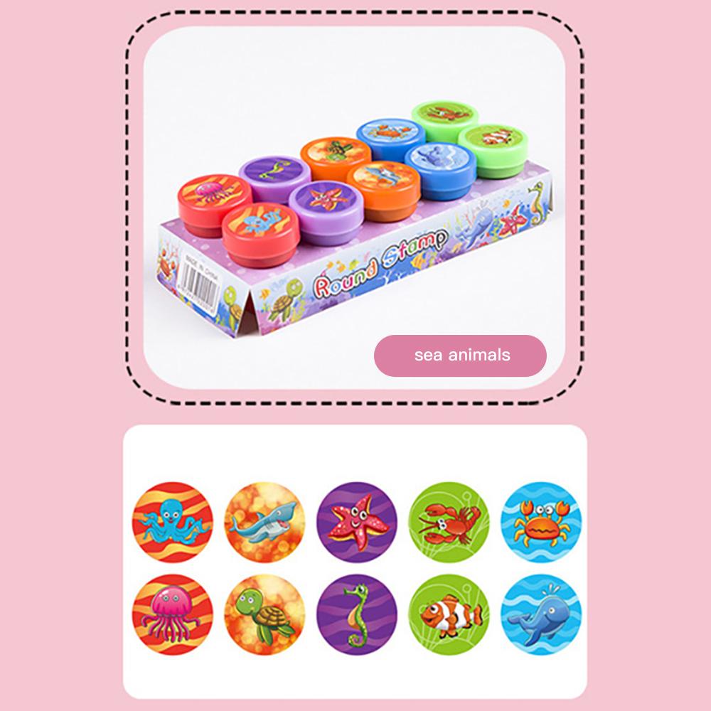Kreativní 10ks kreslené dětské razítko DIY scrapbook Fotoalbum Dekorace Graffiti pečeť Mateřská škola Povzbuzení Razítko Dárky