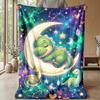 Rainbow Dragon Fantasy Theme Blanket Lightweight Warm Flannel Blanket Decorative Throw Blanket for Home Decoration