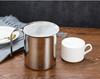 Dual-Layer Stainless Steel Milk Frothing Pitcher - Latte & Coffee Cup Frother