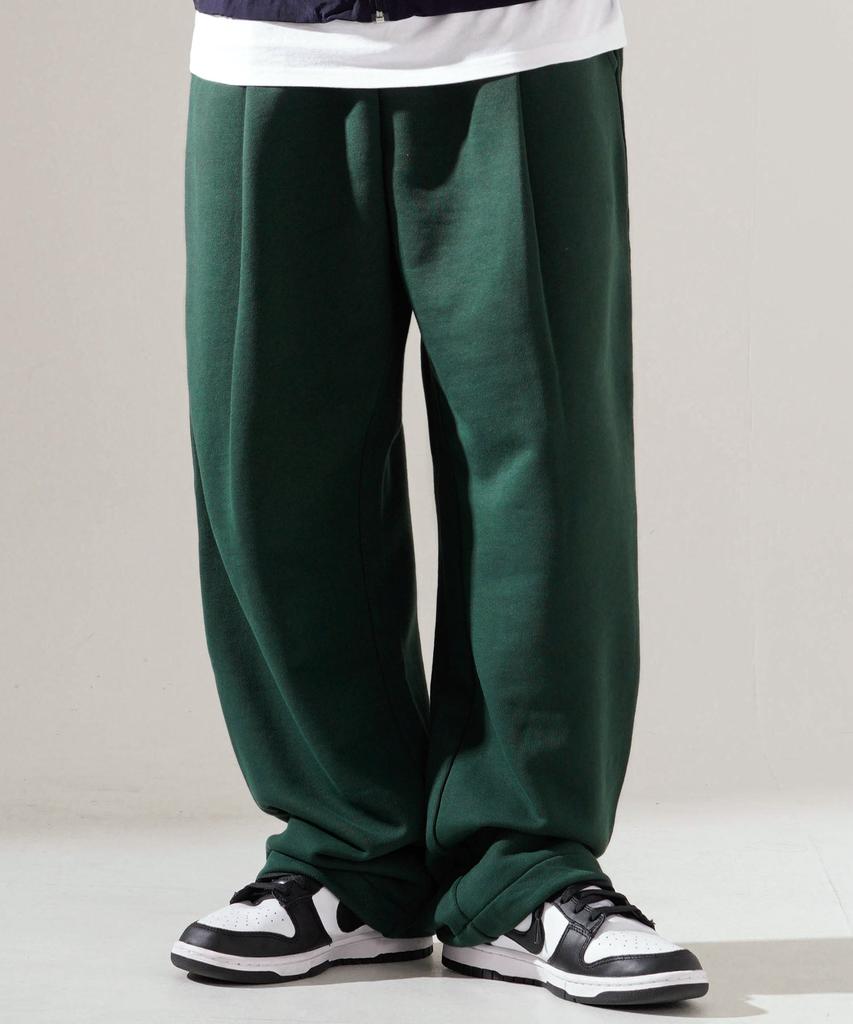 FP142 Daily Core One-Pleat Sweatpants Dark Green Khlp1429