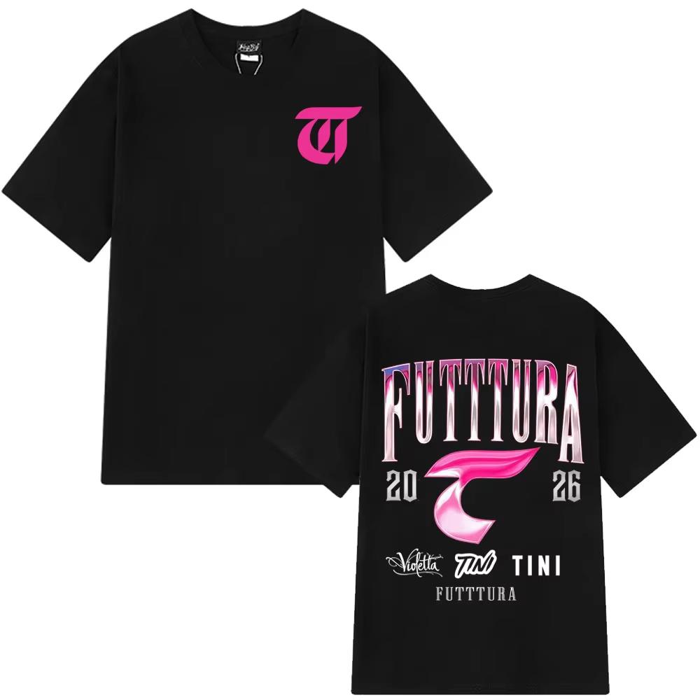 Singer TINI STOESSEL Futtura Album 2026 Tour Tshirt Men Women Fashion Aesthetic Tees pure Cotton Casual T Shirt Fan Gifts
