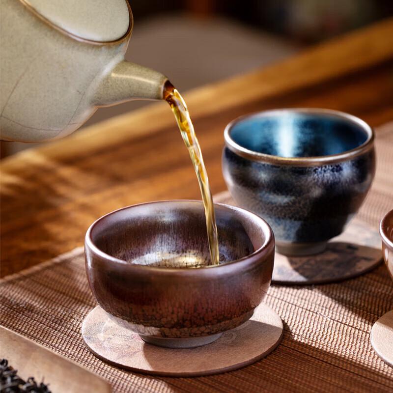 Gebetang Jian Ware Five Elements Ceramic Tea Cup Set