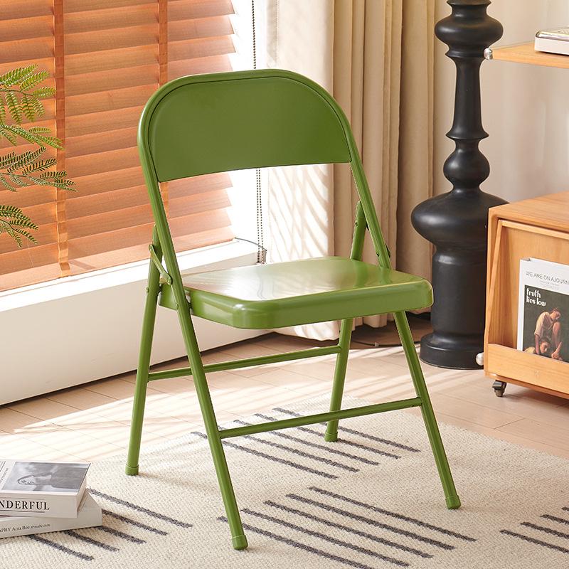 Portable Folding Chair with Backrest - Ideal for Home, Office, Conference, or Outdoor Use