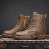 Men's Boots New Four Season Fashion Soft Sole Comfortable Thick Sole Casual Boots Versatile Anti Slip Wear-resistant Work Boots
