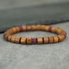Classic Natural Wooden Bracelet For Men Handmade Prayer Yoga Meditation Healing Wrist Accessories Lightweight Comfortable Joias