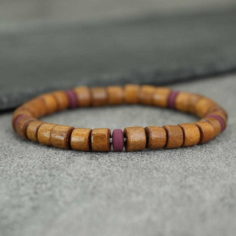 Classic Natural Wooden Bracelet For Men Handmade Prayer Yoga Meditation Healing Wrist Accessories Lightweight Comfortable Joias