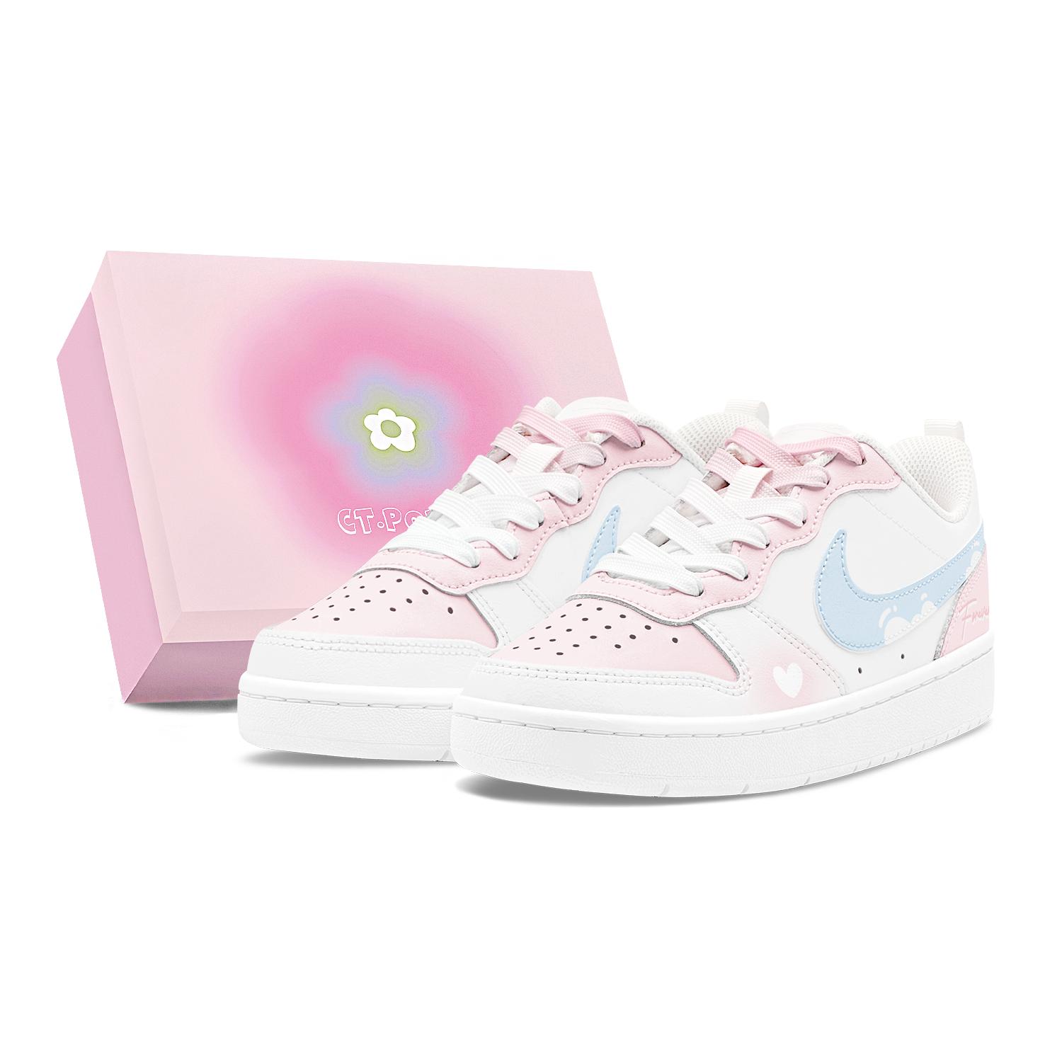 

Nike Court Borough Romantic Spring, Holiday Sweetheart, Couple s, Heart, Refreshing, Sweet Style, Ladylike Style BQ5448-100(Team1655-S-BOX) 40