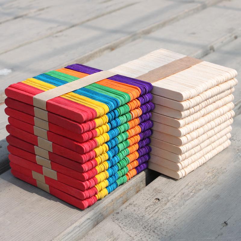 Handmade Wooden Popsicle Stick Model Craft Material Straight 93x10x2mm Bundle