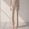 MelTing Brown Women S Summer Semi BooTcuT SlackS High waiST Long LengTh SuiT T