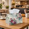 1pc Vintage Peony Blossoms Tissue Holder - Elegant Pastel Style Napkin Storage Box, Compatible with Rolls/Facial Tissues/Single Sheets, Available In T