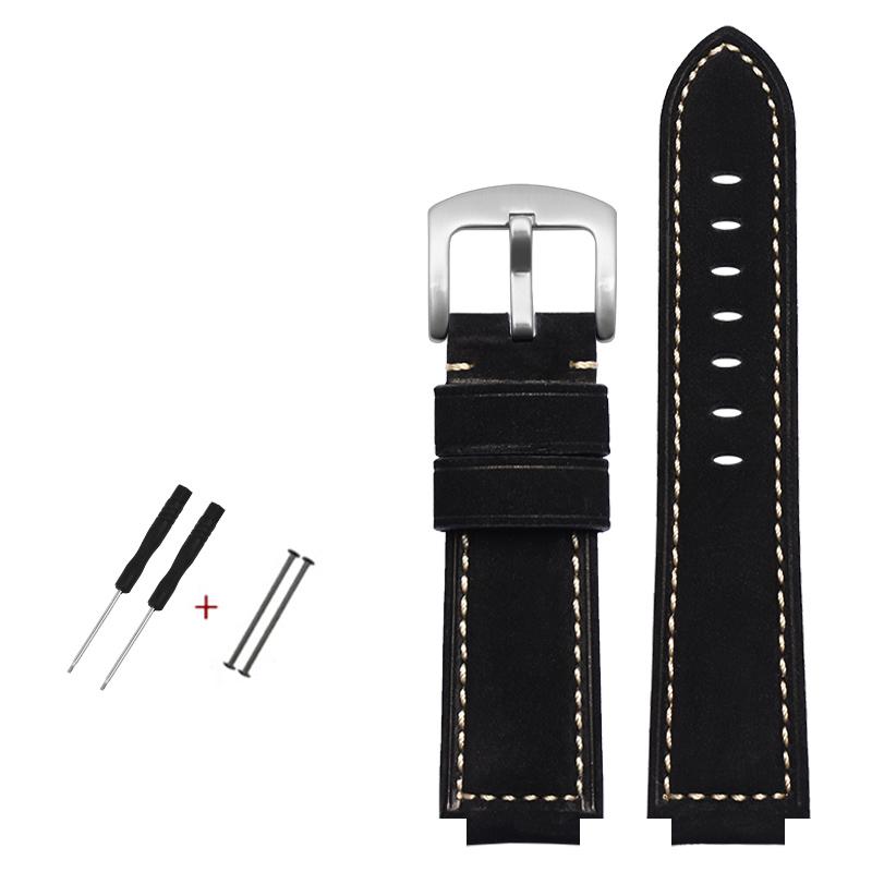 

Ремешок для часов из воловьей кожи с верхним слоем, 24-16 мм, кожаный ремешок ручной работы Crazy Horse для timex T49859 | T2N720 | T2p141 Ремешок для часов 24mm