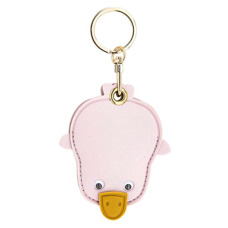 Bamen Bug Club Cartoon Access Control Card Leather Case Keychain Creative Cute Girl Key Pendant Bag Hanging Personalized Gifts