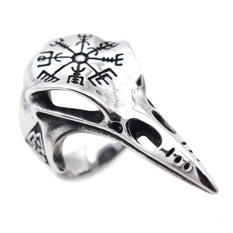 

Norses Culture Adjustable Sizing Bird Head Design Ring Stylish Zinc Alloy Comfortable Daily Wear Finger Accessories 1