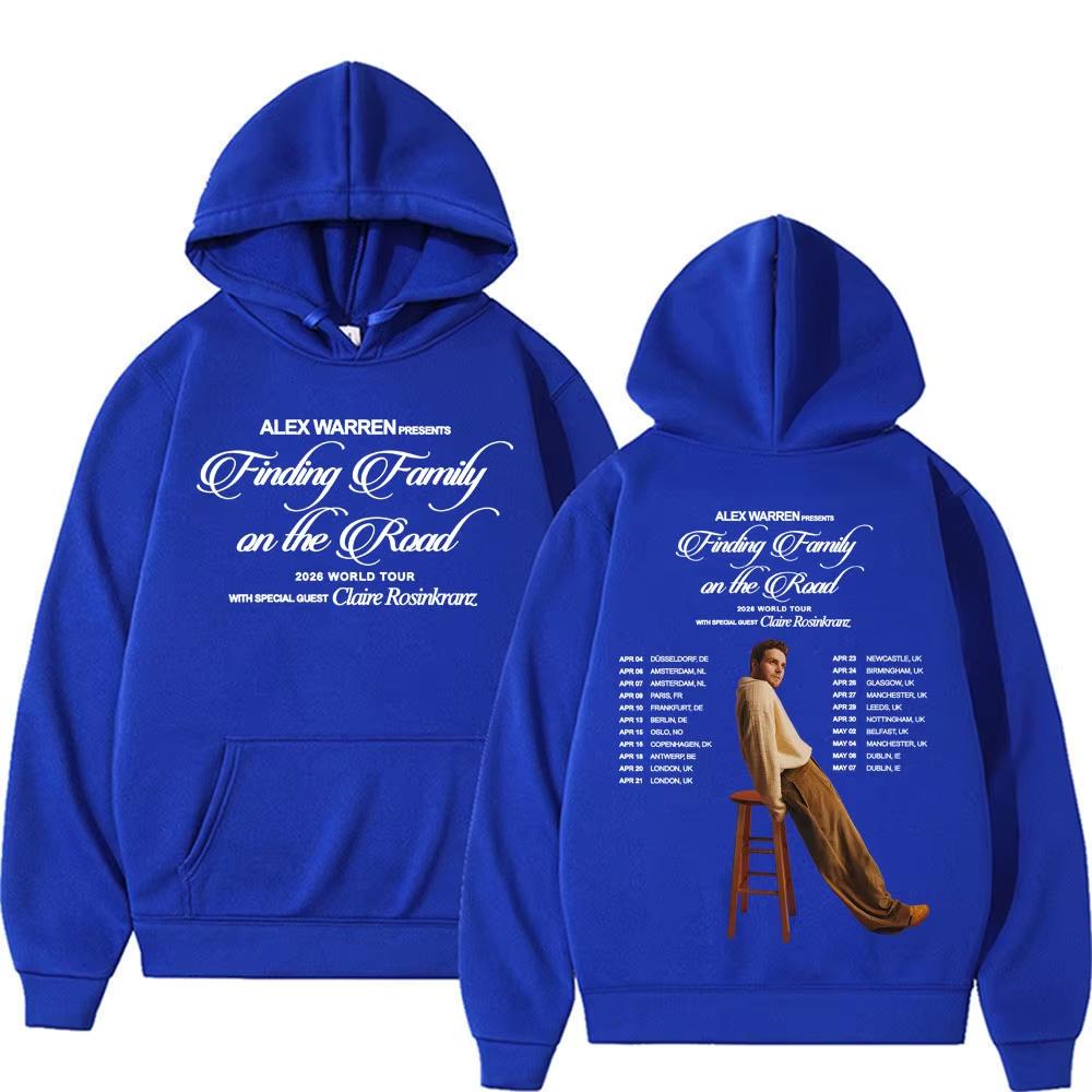 Alex Warren Familie Vinden op De Weg 2026 Wereldtour Hoodie Pullovers Mannen Vrouwen Harajuku Hip Hop Oversized Unisex Harajuku hoge kwaliteit