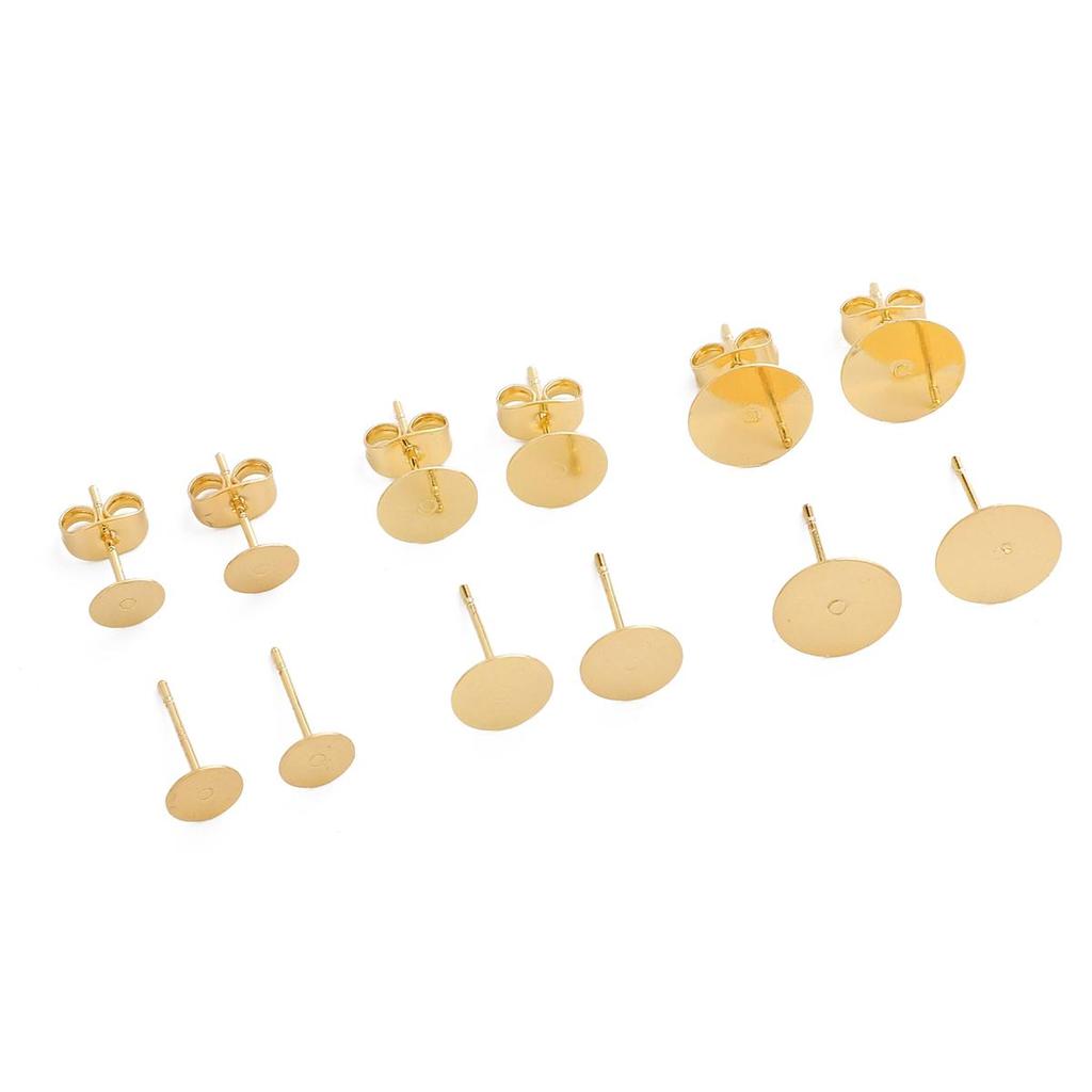 Copper Circular Flat Non Hanging Earrings For DIY Jewelry Making Craft Accessories