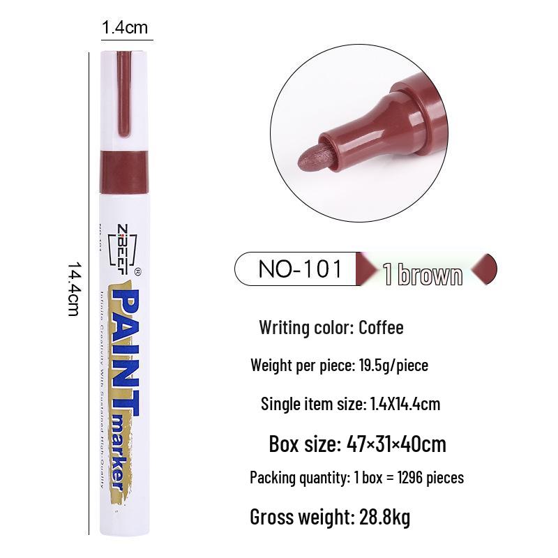 Guangna 101 12-Color Oil-Based Waterproof Marker for Metal and Industrial Use