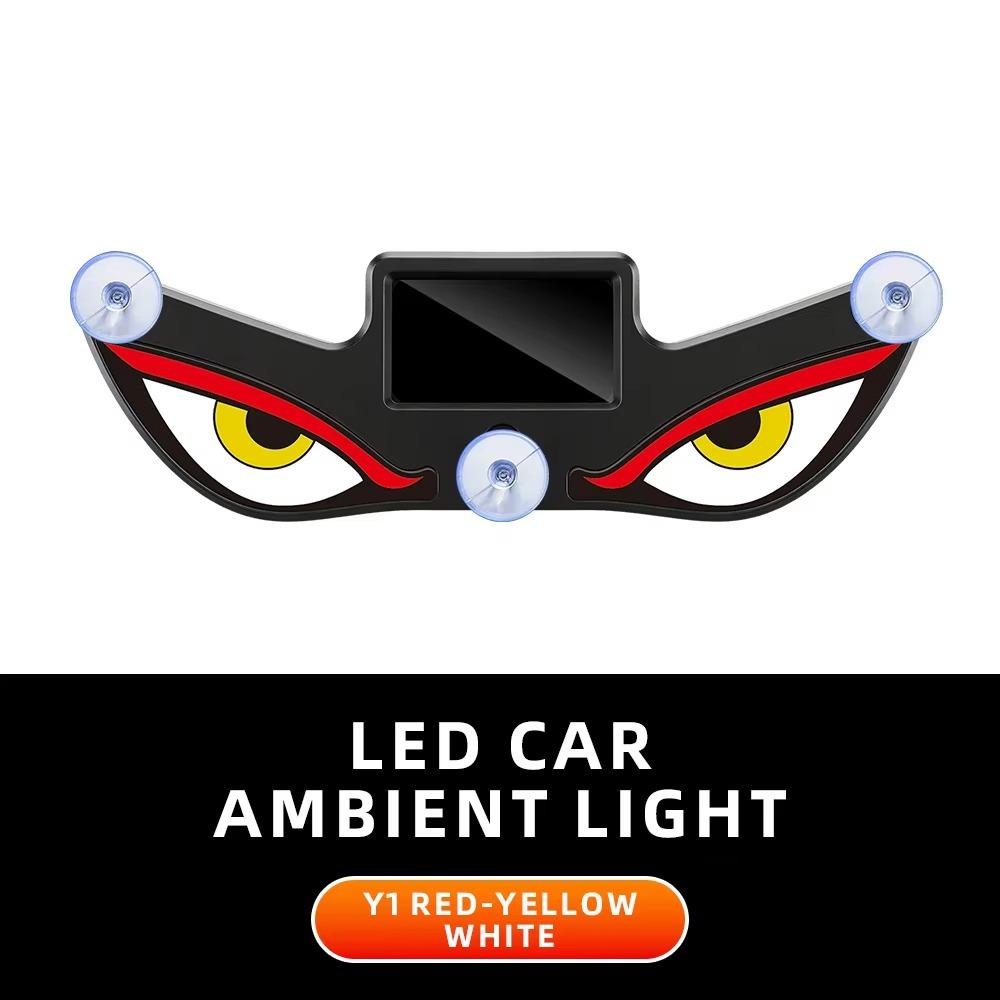 Kabellose Solarbetriebene Auto-Neonschilder Vibrationslichter auf Dynamischem Display Intelligente LED-Lichter Saugnapf Auto-Innenraum-Dekorationslicht