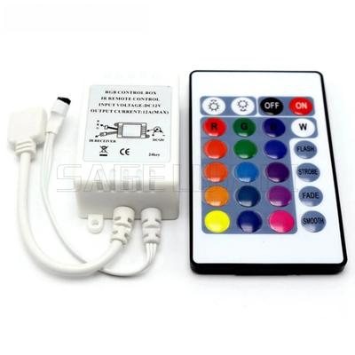 24Key LED Strip Light RGB Control Box+ 24 Keys for IR Remote Controller For 12V 3528 5050 Great for Many Different Applications