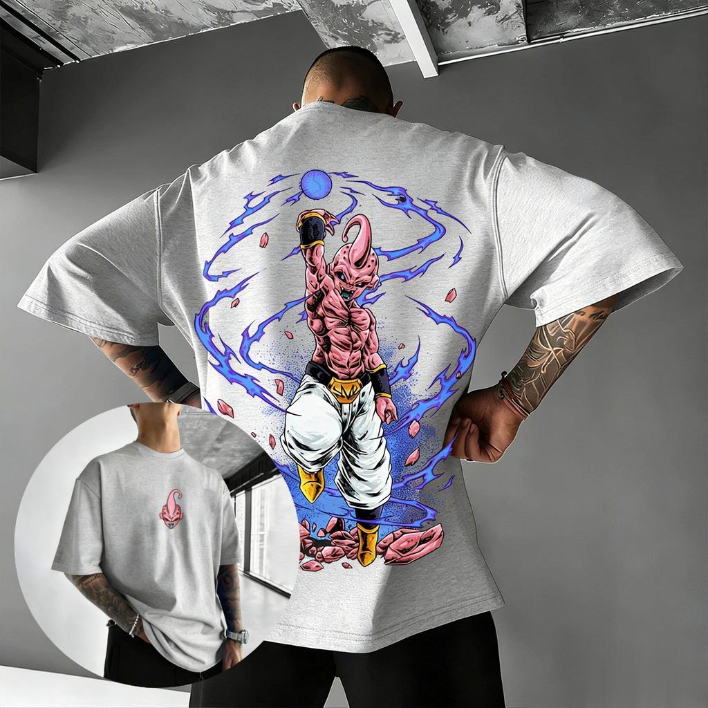 T-shirt Grafica Unisex Dragon Ball Majin Uomo Donna Manica Corta Stampa Anime Estate 2026 Y2k Streetwear Top Casual Oversize