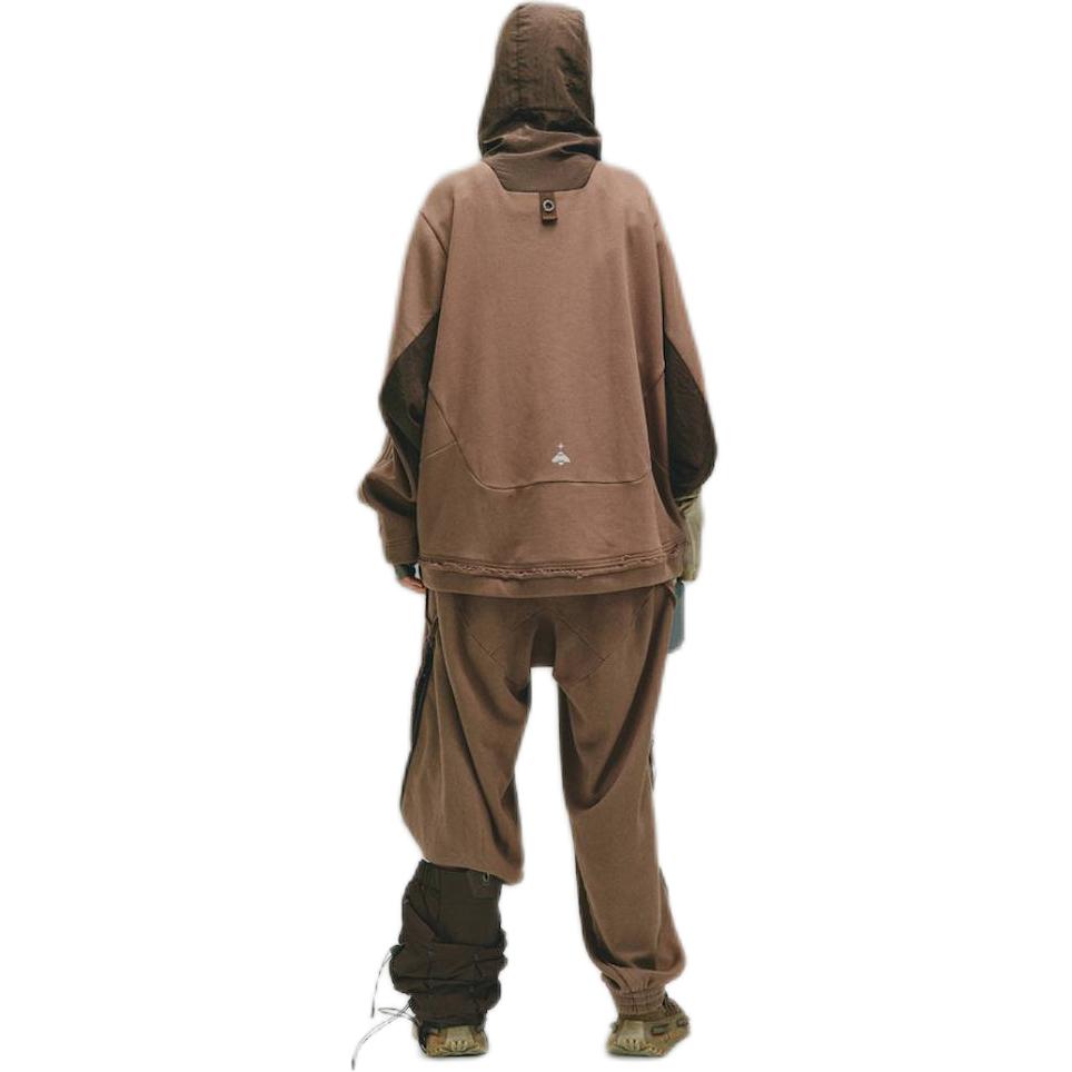 Adidas Originals X Hamcus Collaboration FW23 Color Block Logo Pocket Hoodie Unisex Hoodies Brown IX4341