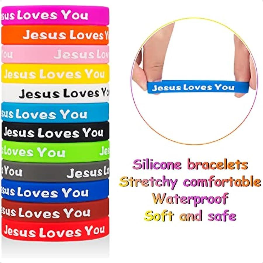 

Иисус любит тебя Резиновые браслеты Разноцветные силиконовые христианские браслеты с Иисусом для мужчин и женщин, сувениры для вечеринок, вдохновляющий браслет United States