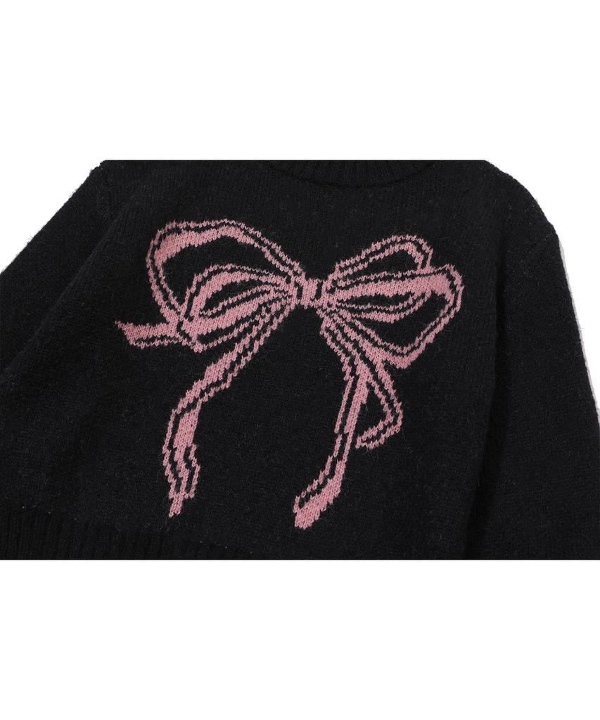 CPGN STUDIO Ribbon Brush Oversized Knit Black