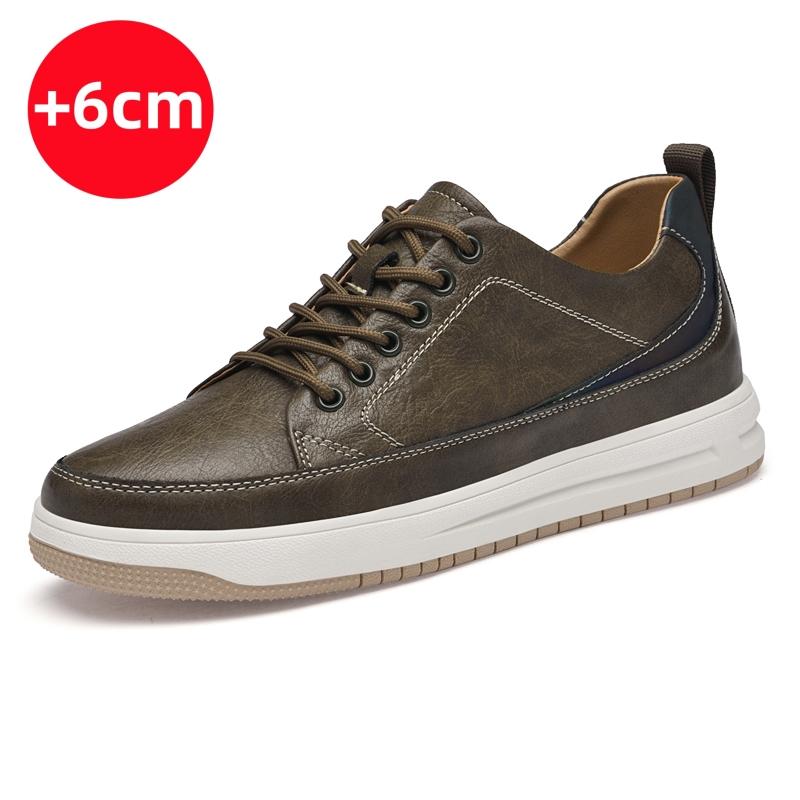 Italian Brand Men's Genuine Leather Shoes Comfortable Soft Sole Insole 6 Centimeters Men's Casual Oxford Shoes Outdoor Sneakers