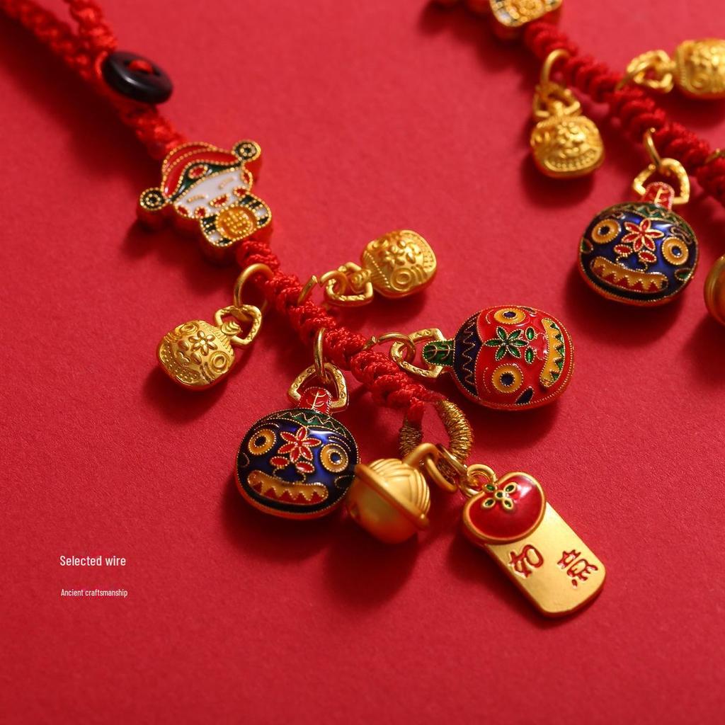 Ancient Gold Keychain Pendant: God of Wealth Swallowing Gold Design