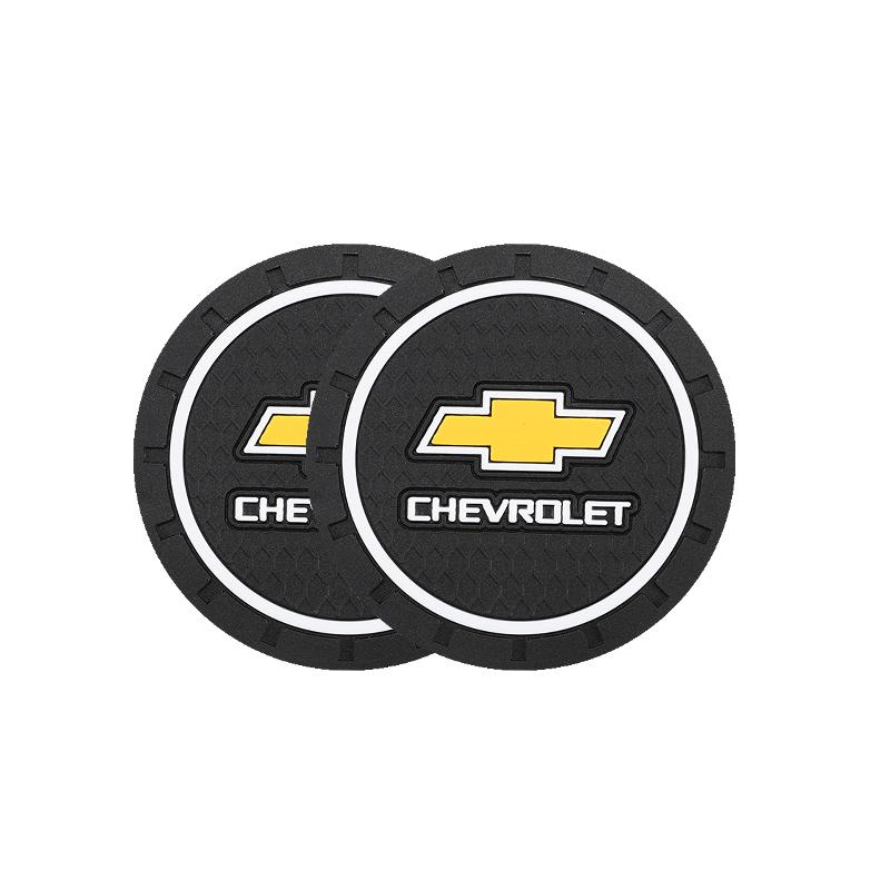2 ks podložka pod hrnek z uhlíkových vláken do slotu na vodu v autě, protiskluzová, pro Chevrolet Cruze Sonic Silverado Trax Camaro Captiva Equinox Trailblazer SS