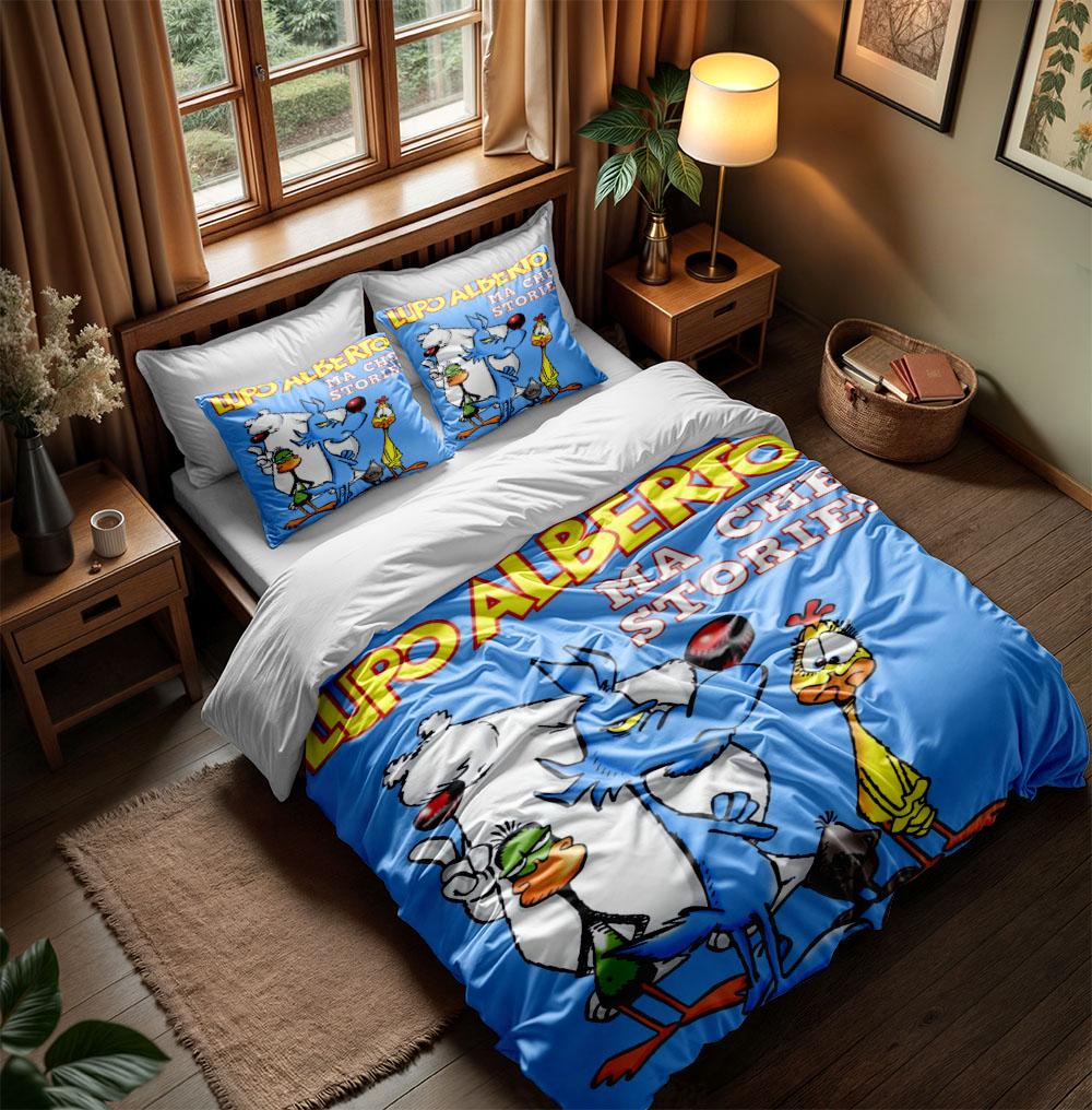 Alberto the Wolf Duvet Cover Set Without Sheet King Queen Double Full Twin Single Size Bed Linen Set