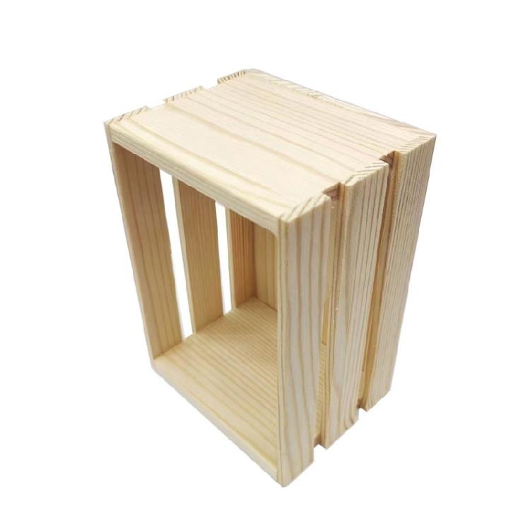 6/12Pcs Small Wooden Storage Box Nesting Crates Decorative Basket Natural Pine Handcrafts Box For Table Dollhouse