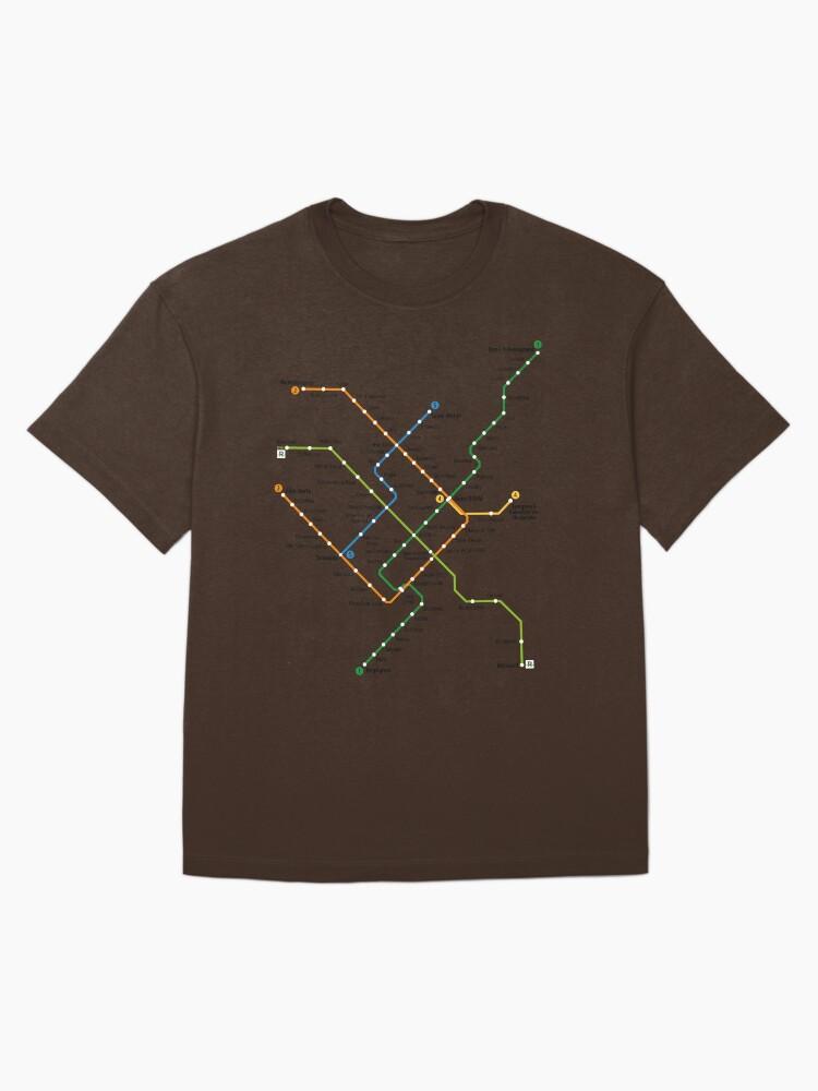 Metro Montreal Metro Map Oversized T-Shirt