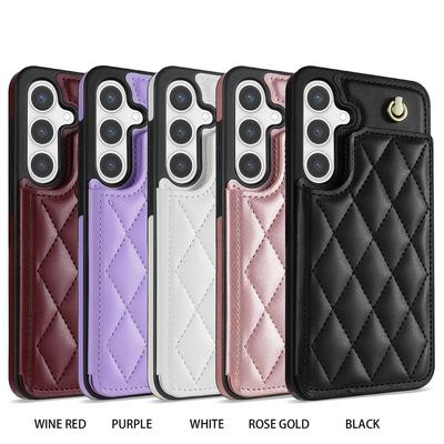 Hand Strap Credit Cards Wallet Phone Case For Samsung Galaxy S24 Ultra S23 Plus S22 S21 S24FE A15 A16 A13 A14 A54 A53 Cover