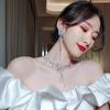 Butterfly Tassel Rhinestone Necklace Female Tide Bride Full Diamond Neck Chain Fashion Suit Collarbone Chain