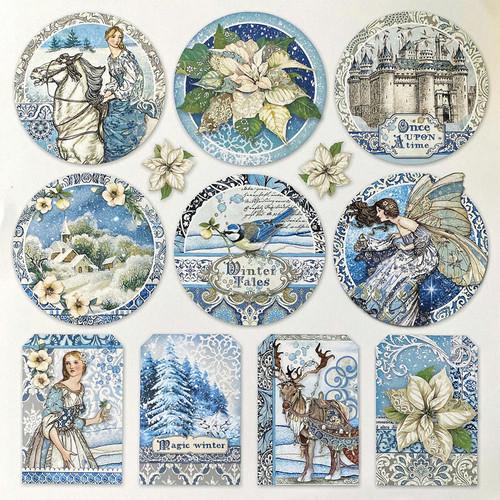 

12Pcs/Pack Vintage Blue Dream Sticker DIY Craft Scrapbooking Album Junk Journal Decorative Stickers