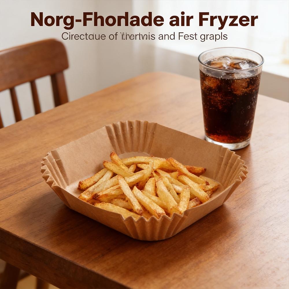 Air Fryer 50/100PCS Bakeware Disposable Paper Tray Non-Stick Mat Oil-proof Liner Non-Stick Mat for Kitchen Oven Baking Paper