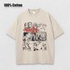 Anime Monster T Shirts Washed Men Women Cotton Harajuku T-Shirts High Quality Retro for Men Women Tops Tees Unisex