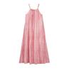 Women's French Retro Off-Shoulder Pink Tie-Dye Camisole Dress for Summer Vacations