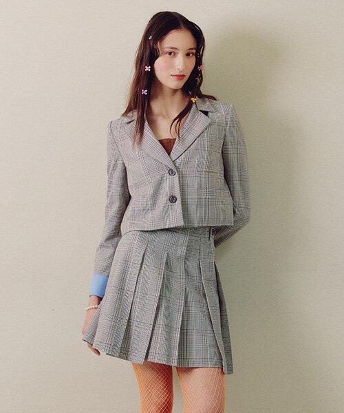 Dear K Check Fun Pleated Mini Skirt Swsknc4000