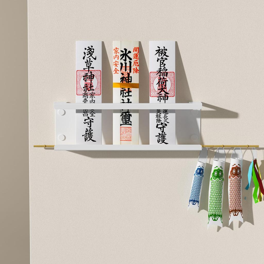 MAYZOLOP Shinto Shrine Holder, Simple Shinto Shrine, Stylish, Standing or Hanging Type, Easy Installation, Holds Hamaya (Hamaya) Arrows, Approx. 25cm