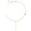 18K Gold-plated LOVE Stainless Steel Necklace, Female European and American Fashion Niche Design Clavicle Necklace Titanium Steel Necklace Decoration